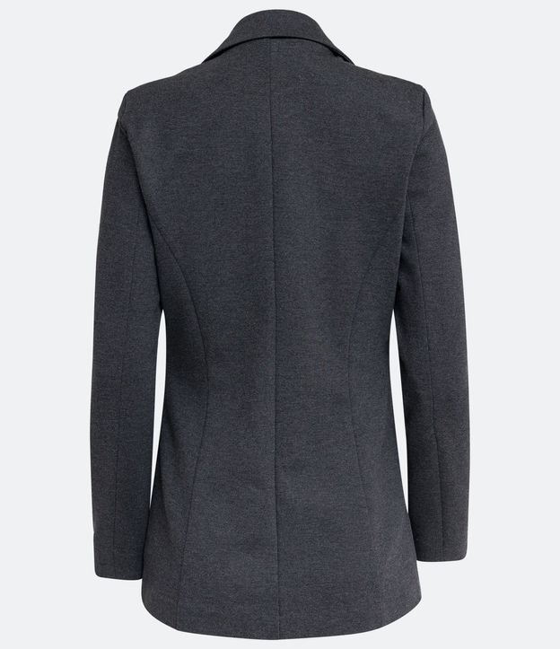 Blazer Slim Alargado en Punto Roma con Bolsillos Embutidos 14