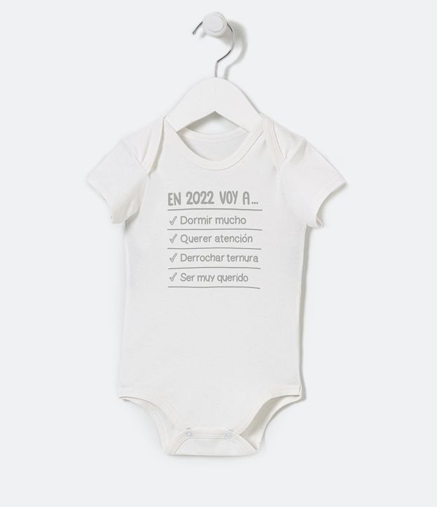Body Infantil con Lista de Objetivos 2022 - Talle 0 a 18 meses