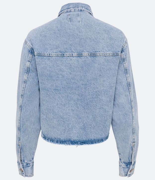 Camisa Cropped Jeans con Desgastes 6