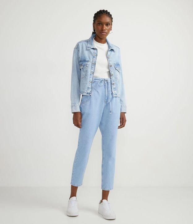 Camisa Cropped Jeans con Desgastes 4
