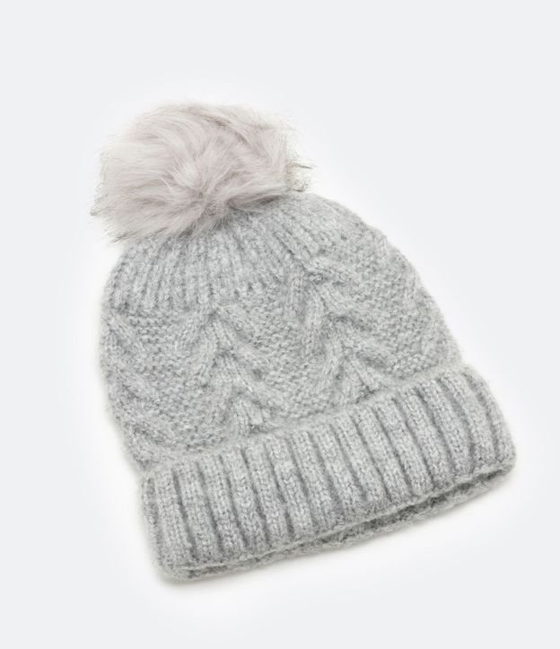Gorro Texturizado con Dobla y Pompón 2