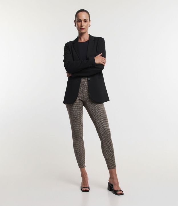 Pantalón Legging con Estampado de cuadros y Elástico Contrastante 7