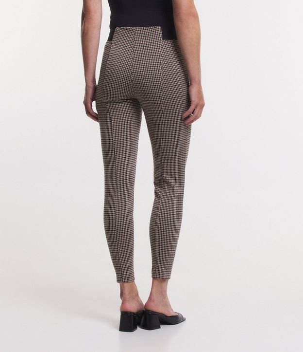 Pantalón Legging con Estampado de cuadros y Elástico Contrastante 5