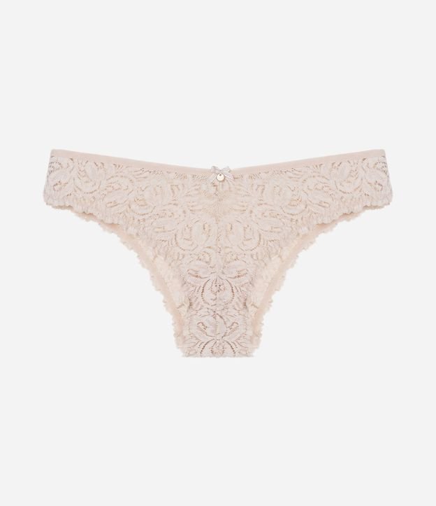 Bombacha Bikini Básica en Encaje Rústico con Textura Floral 6