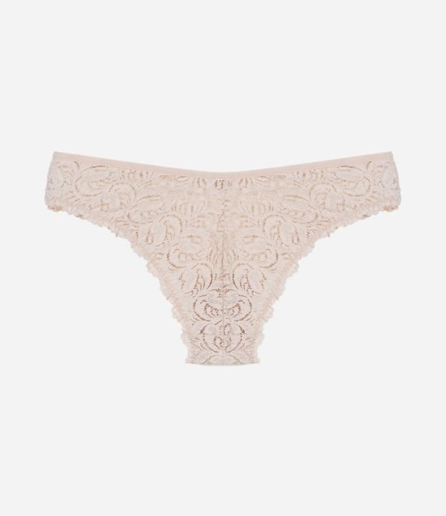 Bombacha Bikini Básica en Encaje Rústico con Textura Floral 7