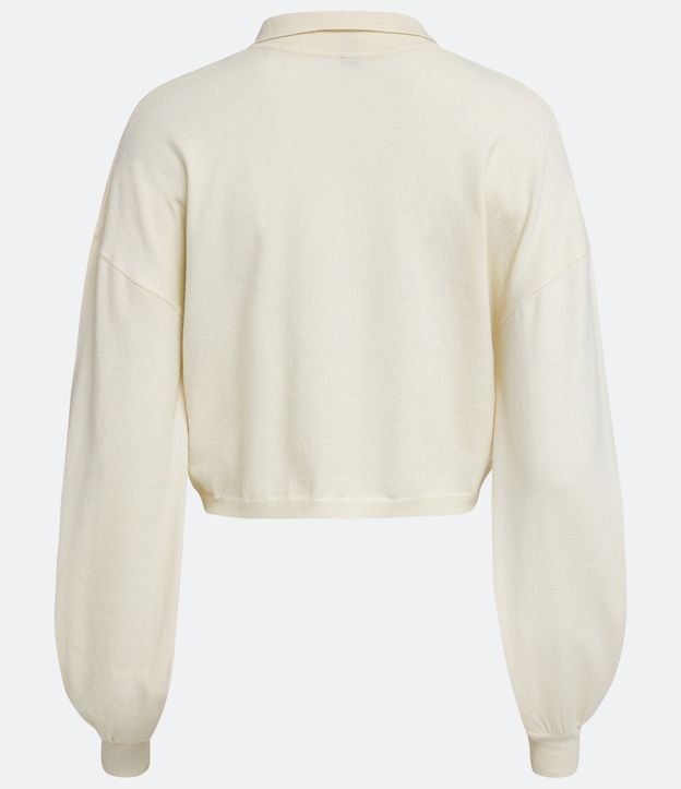 Cardigan de Punto con Bolsillo y Manga Abullonada 7
