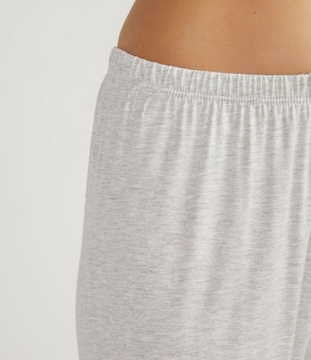 Pijama Largo en Viscolycra con Estampado Cuadrillé Pied-de-poule 5