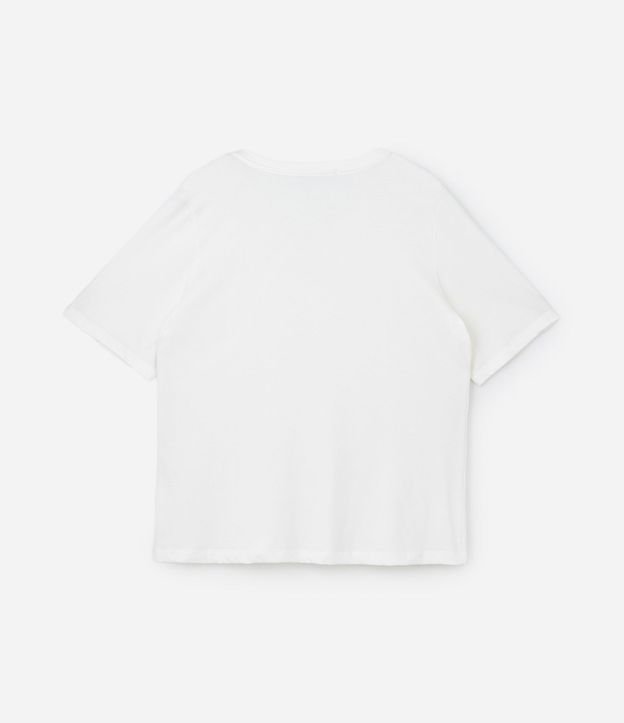 Blusa Básica en Algodón con Cuello V Curve & Plus Size 5