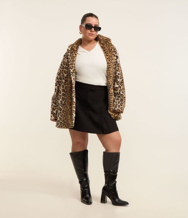Blusa Básica en Algodón con Cuello V Curve & Plus Size 2