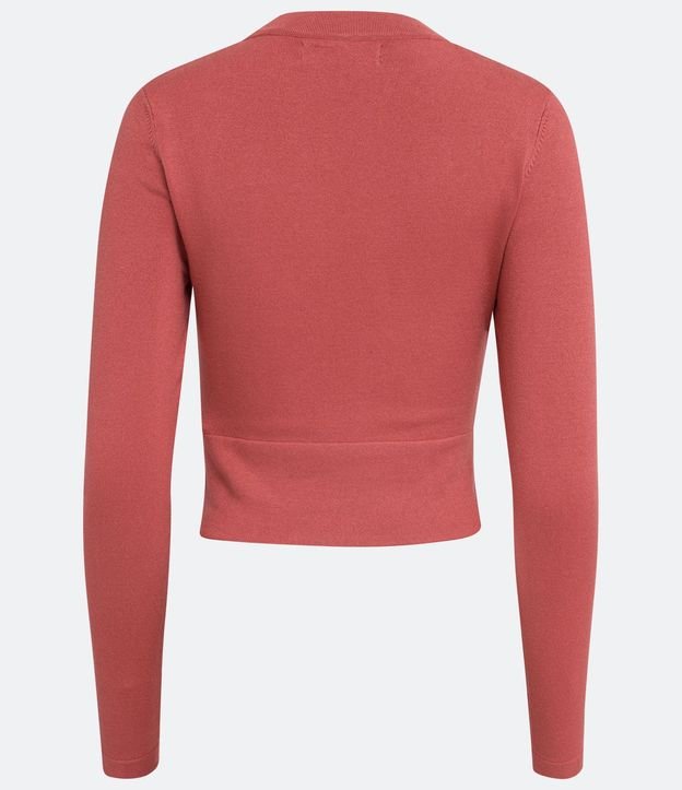 Blusa Corta en Tejido de Punto con Recortes Huecos y Detalle Retorcido 6