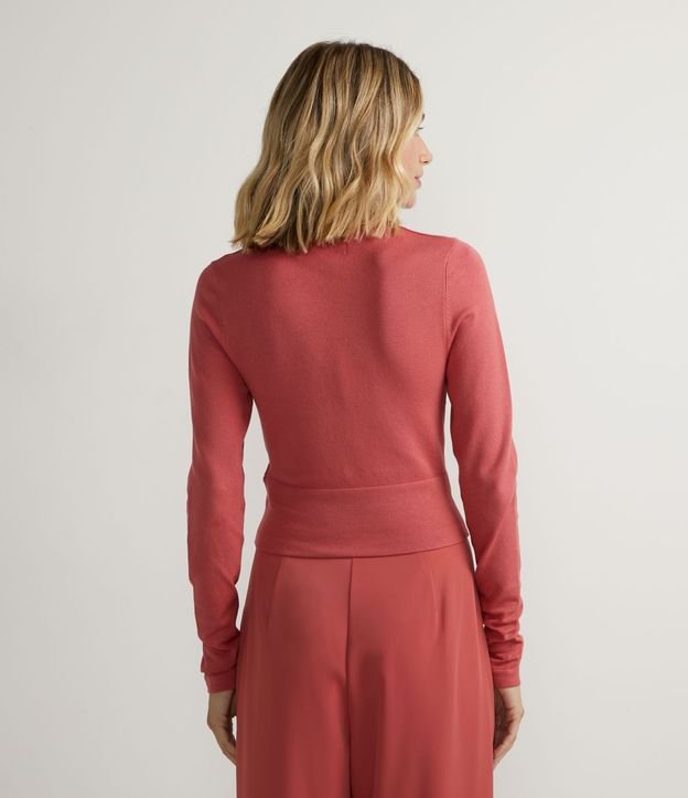 Blusa Corta en Tejido de Punto con Recortes Huecos y Detalle Retorcido 2