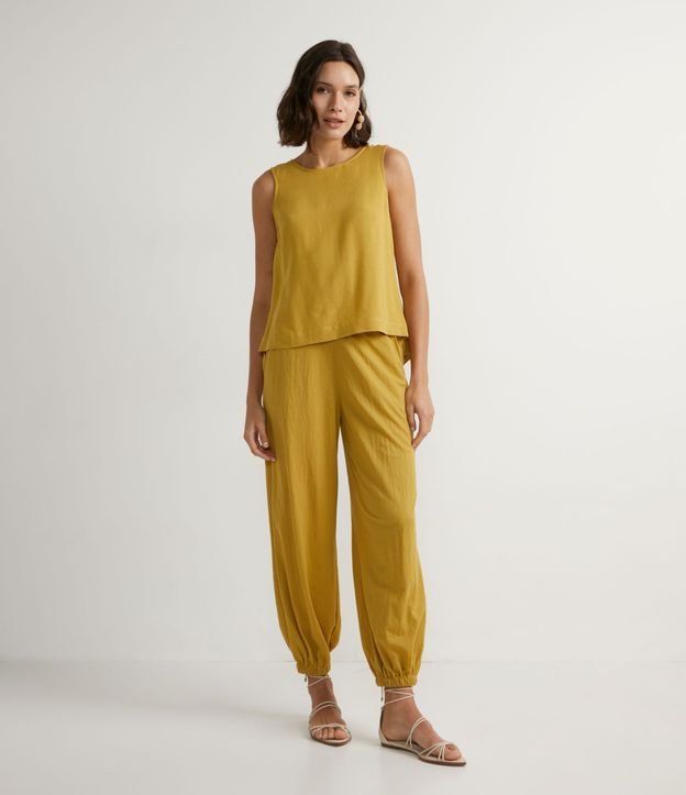 Pantalón Harem en Orly con Cintura Mediana y Cintura Ancha Elástico 4