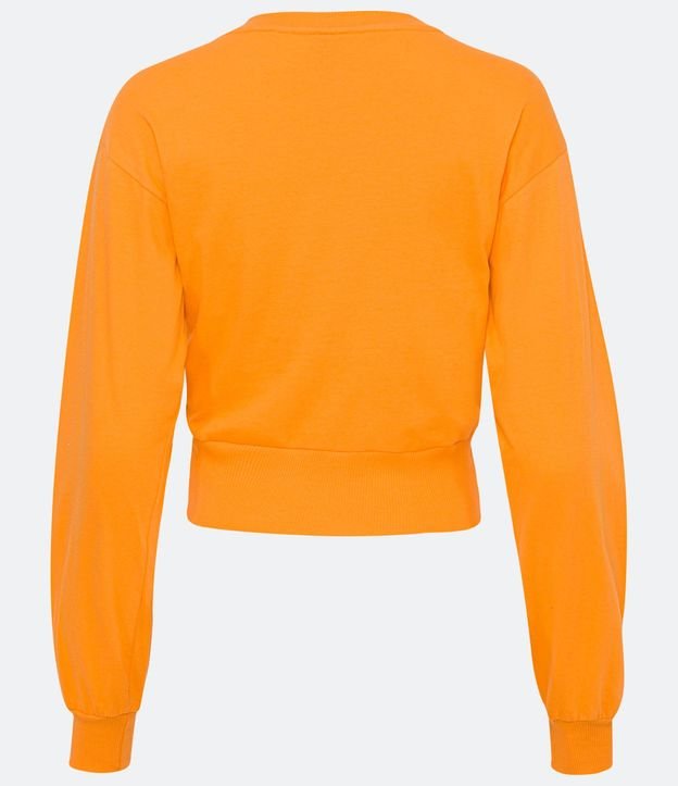 Blusa en Algodón con Manga Larga y Ribana en la Barra 7
