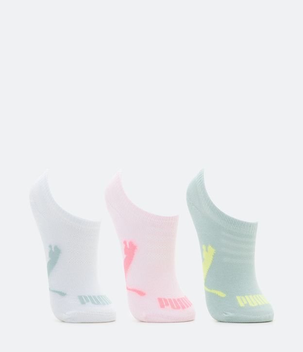 Kit 03 Pares de Medias Infantil Puma Caña Corta - Talle 26 al 35