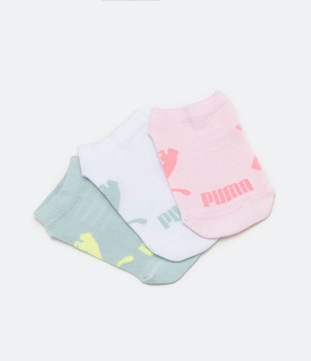 Kit 03 Pares de Medias Infantil Puma Caña Corta - Talle 26 al 35 3