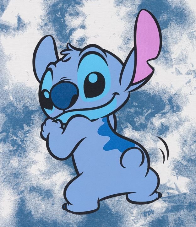 Blusa Infantil con Estampa Tie Dye y Stitch - Talle 5 a 14 años 3