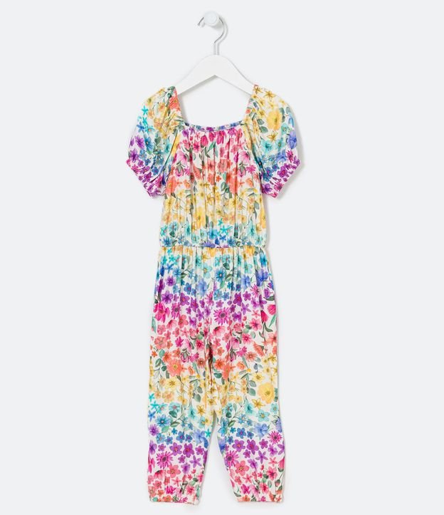 Mono Largo Infantil en Viscosa con Estampado Floral - Talle 1 a 5 años 1