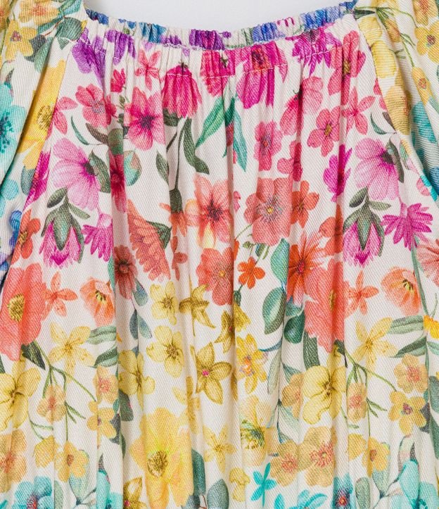 Mono Largo Infantil en Viscosa con Estampado Floral - Talle 1 a 5 años 3