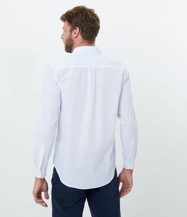 Camisa Comfort Manga Larga con Estampado de Cuadros Grid 3