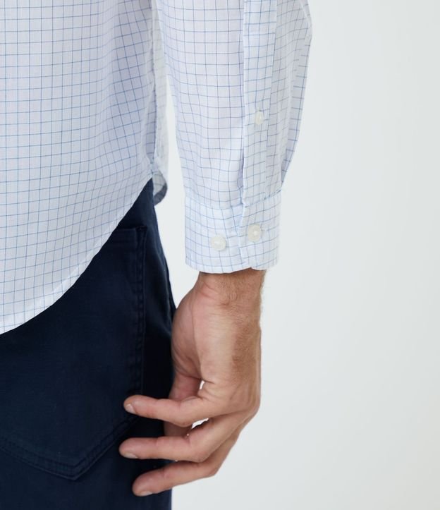 Camisa Comfort Manga Larga con Estampado de Cuadros Grid 5