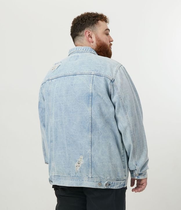 Campera Jeans Destroyed Delavé