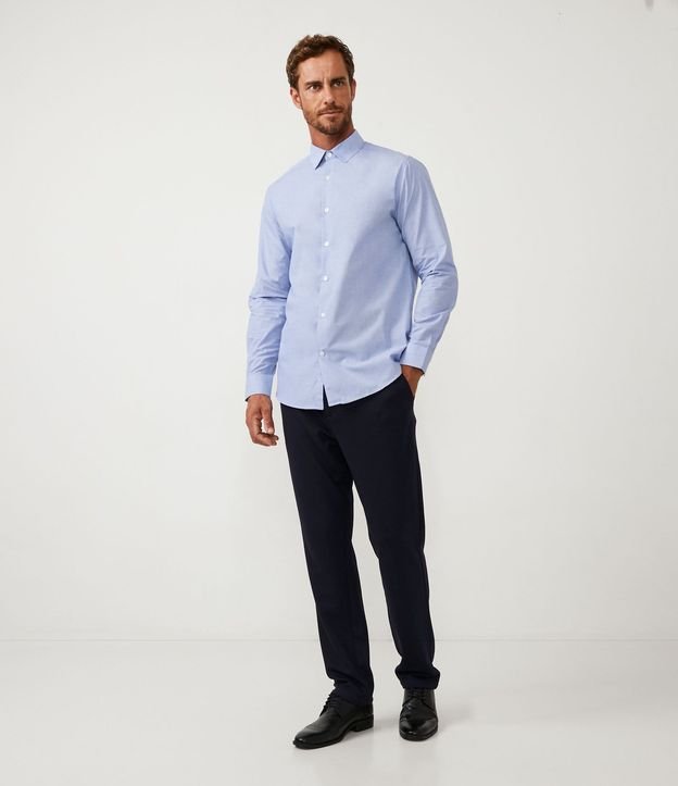 Camisa Comfort en Algodón con Textura Hilo a Hilo 3