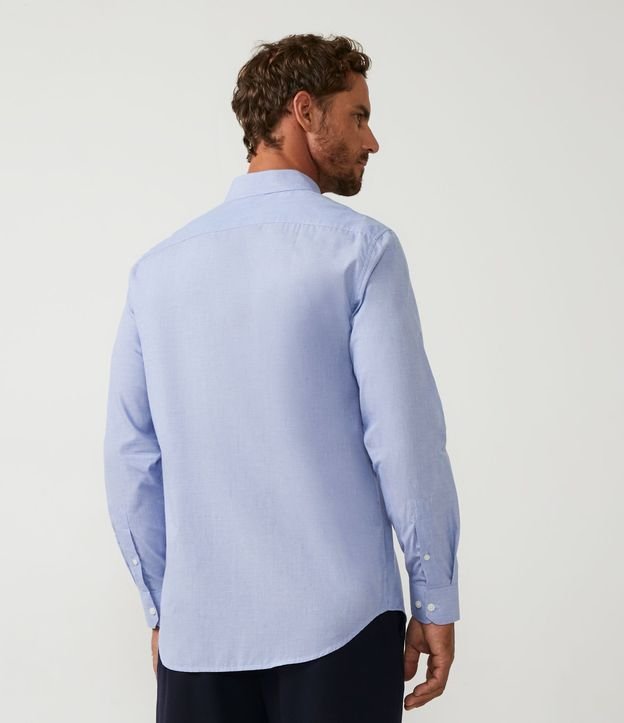 Camisa Comfort en Algodón con Textura Hilo a Hilo 5