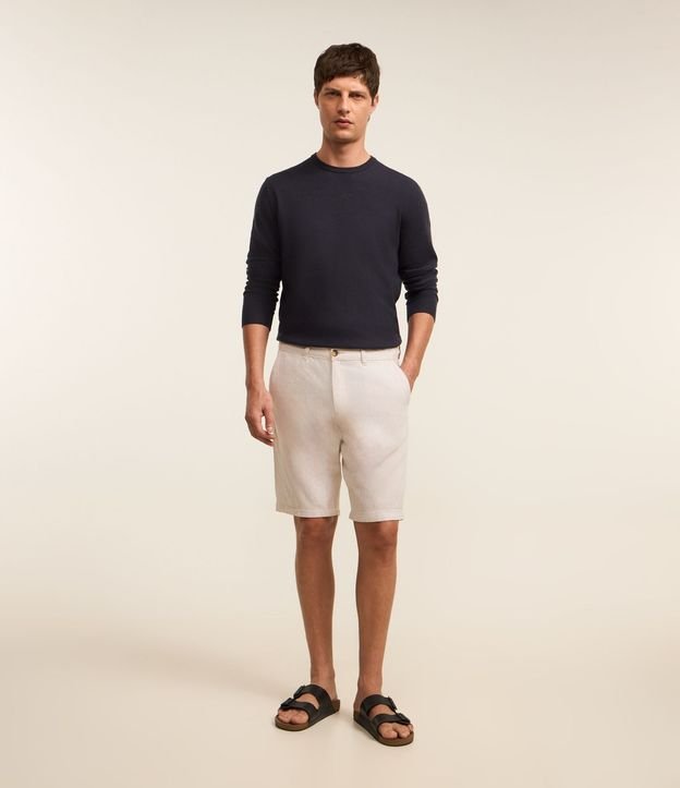 Bermuda Slim Texturizada en Lino con Algodón 2