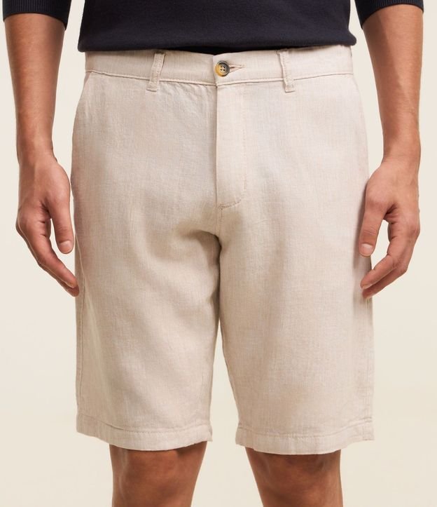 Bermuda Slim Texturizada en Lino con Algodón 3