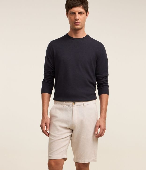 Bermuda Slim Texturizada en Lino con Algodón 4