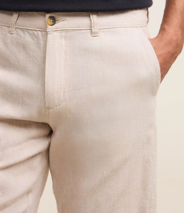 Bermuda Slim Texturizada en Lino con Algodón 5