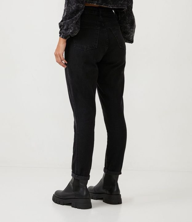 Pantalón Mom Jeans con Bolsos y Bajo Plegado 3