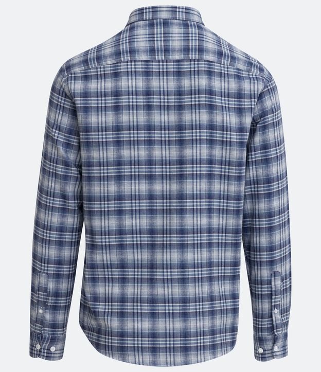 Camisa en Franela de Manga Larga con Estampado de Cuadros 6
