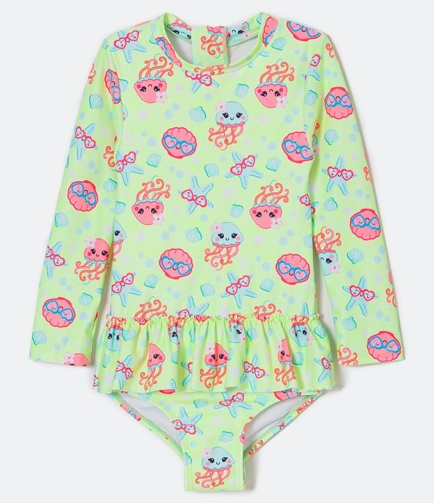 Conjunto Infantil Estampado Animalitos del Mar y Sombrero - Talle 6/12 a 4 años 2