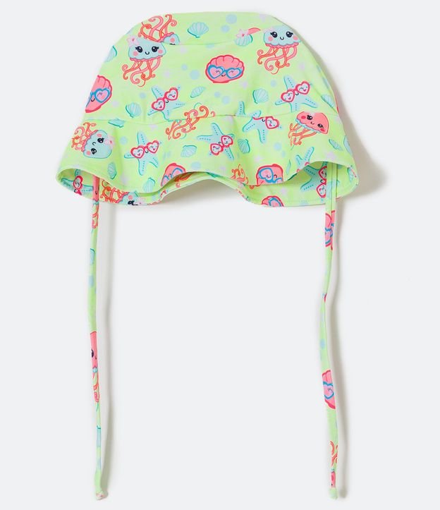 Conjunto Infantil Estampado Animalitos del Mar y Sombrero - Talle 6/12 a 4 años 4