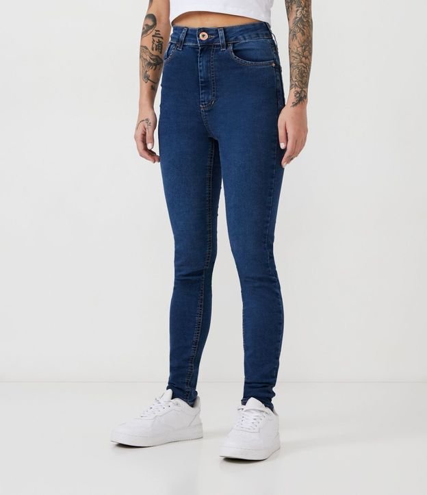 Pantalón Skinny en Jeans con Cintura Alta 2