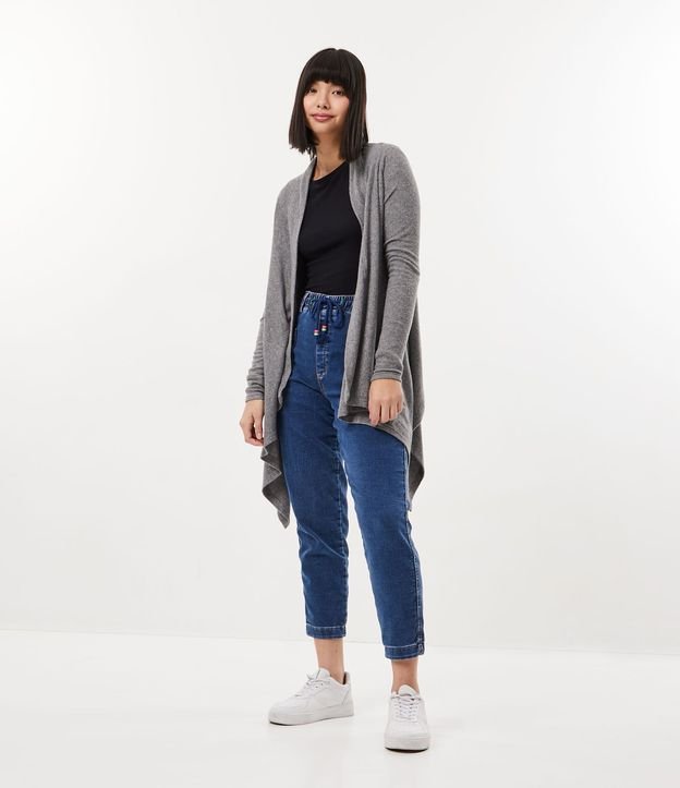 Cardigan en Tejido de Punto con Puntas en la Barra 2