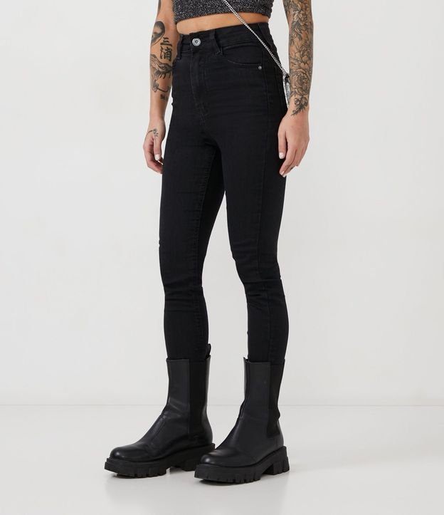 Pantalón Skinny Jeans con Cintura Alta y Bolsillos 3
