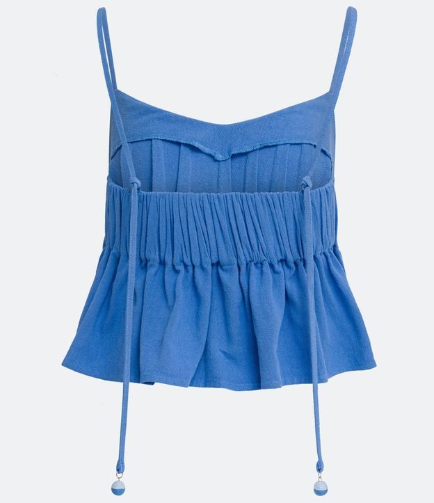 Blusa Musculosa Cropped con Tirantes Finos y Pliegues 9