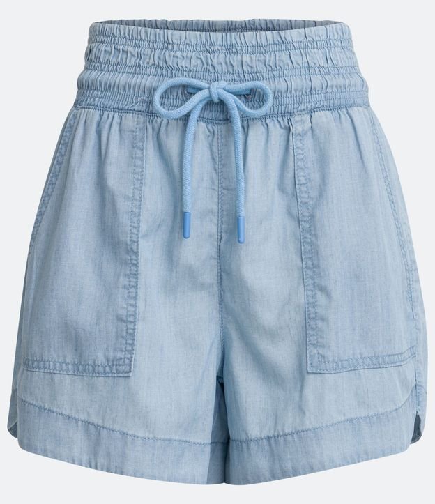 Short Runner en Lyocell con Cintura Elásticas y Bolsillos Aplicados