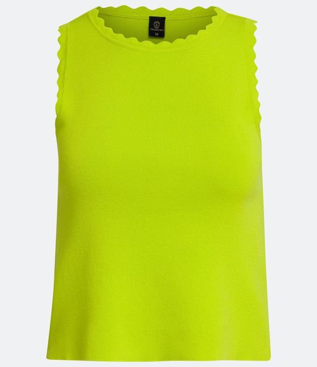 Blusa Musculosa de Punto con Detalle de Ondinhas 5