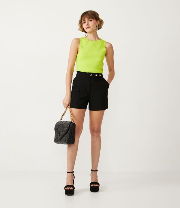 Blusa Musculosa de Punto con Detalle de Ondinhas 2