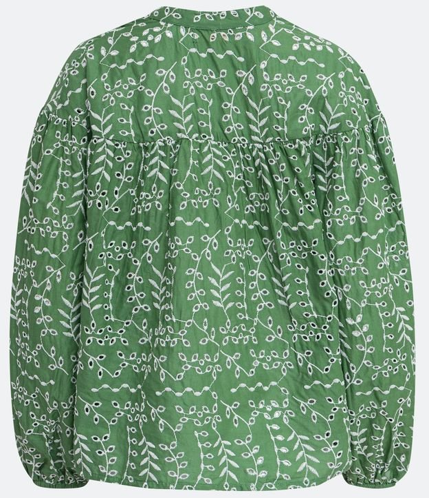 Blusa Bata en Laise con Mangas Abullonadas 6