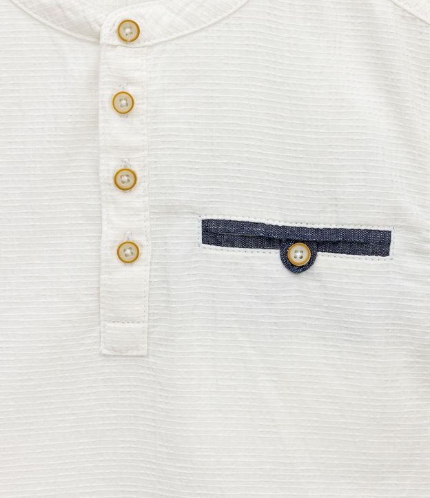 Camisa Ancha Infantil con Textura y Botones - Talle 5 a 14 años 3