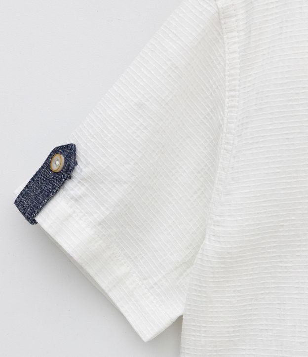 Camisa Ancha Infantil con Textura y Botones - Talle 5 a 14 años 5