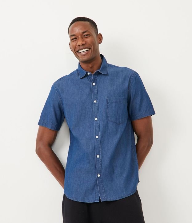 Camisa Comfort en Algodón con Bolsillo Frontal