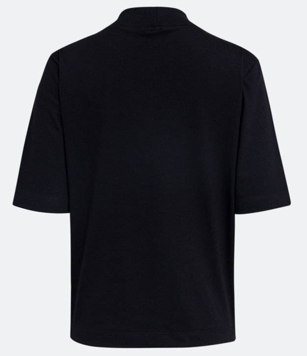 Blusa en Algodón con Cuello Alto y Manga Corta 5
