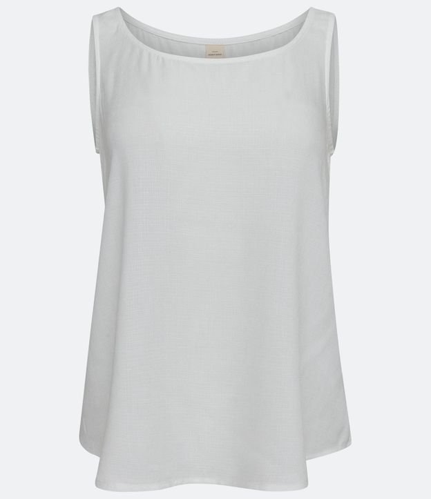 Blusa Musculosa en Viscosa con Cuello Redondo