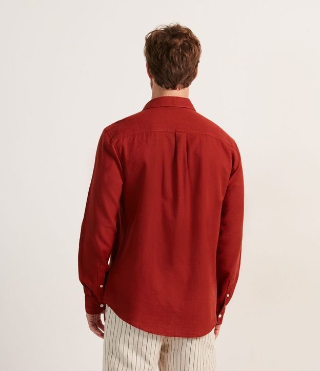 Camisa Comfort Básica en Lino Manga Larga 3