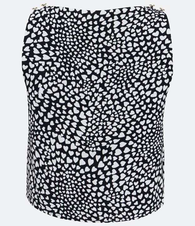 Blusa Corta con Estampado de Corazón y Detalle en Botón 6